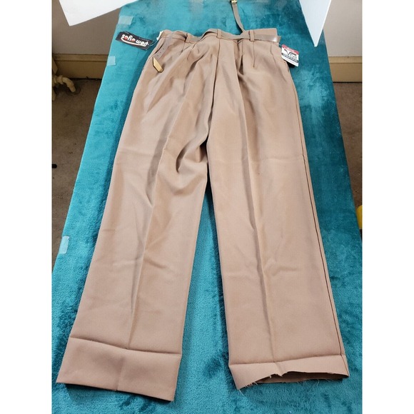 VINTAGE Item Eyes Pants Sz 18 Brown Belted Elastic Waist Ladies Made in USA NWT - Picture 14 of 16